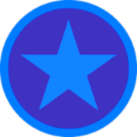 Filled-in star badge